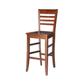International Concepts Roma Bar Height Stool, 30" Seat Height, Espresso S581-3103